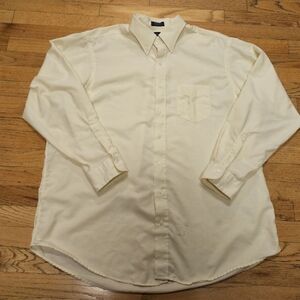 Gant Oxford Club Men's Light Yellow Dress Shirt Size 17.5-36 Tall